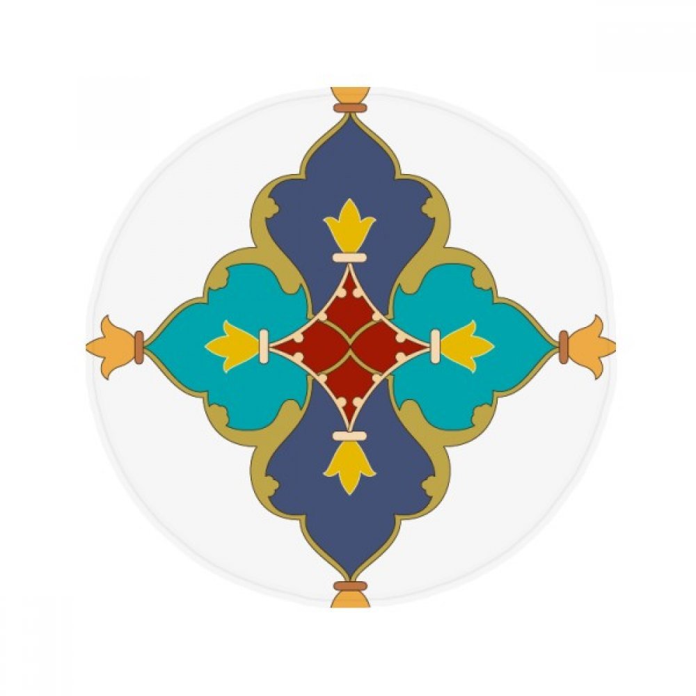 Tapis de sol cuisine et porte antidérapant motif fleur baroque 60x60