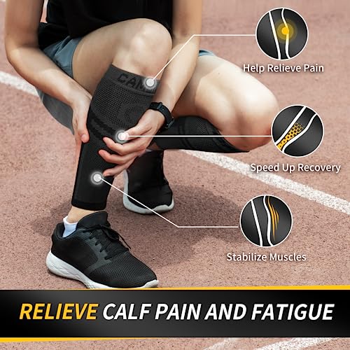 Cambivo CFS10 Calf Compression Sleeve Men & Women- Shin Splint Brace Support thumb #2