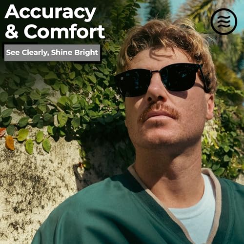 NEVEN Highland Men's Polarized Sunglasses - Retro, Horn Rimmed Square Sunglasses - Stylish Fashion Glasses for Any Occasion.2