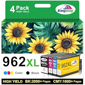 Paquete combinado de cartuchos de tinta 962XL para impresoras HP de repuesto para impresoras HP962XL/962, paquete combinado para OfficeJet Pro 9010 Series 9012 9015 9018 9020 9025 9014 9016 9019 9022