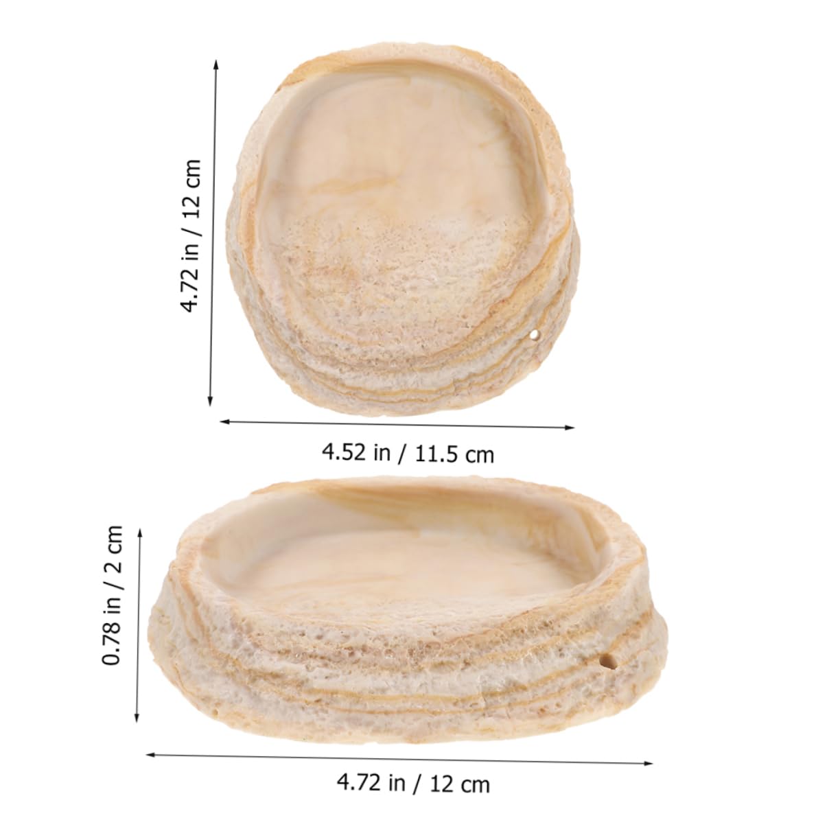 2piezas Tazón De Alimentación para Reptiles Comedero y Bebedero De Resina Diseño De Roca para Terrarios y Hábitats De Reptiles