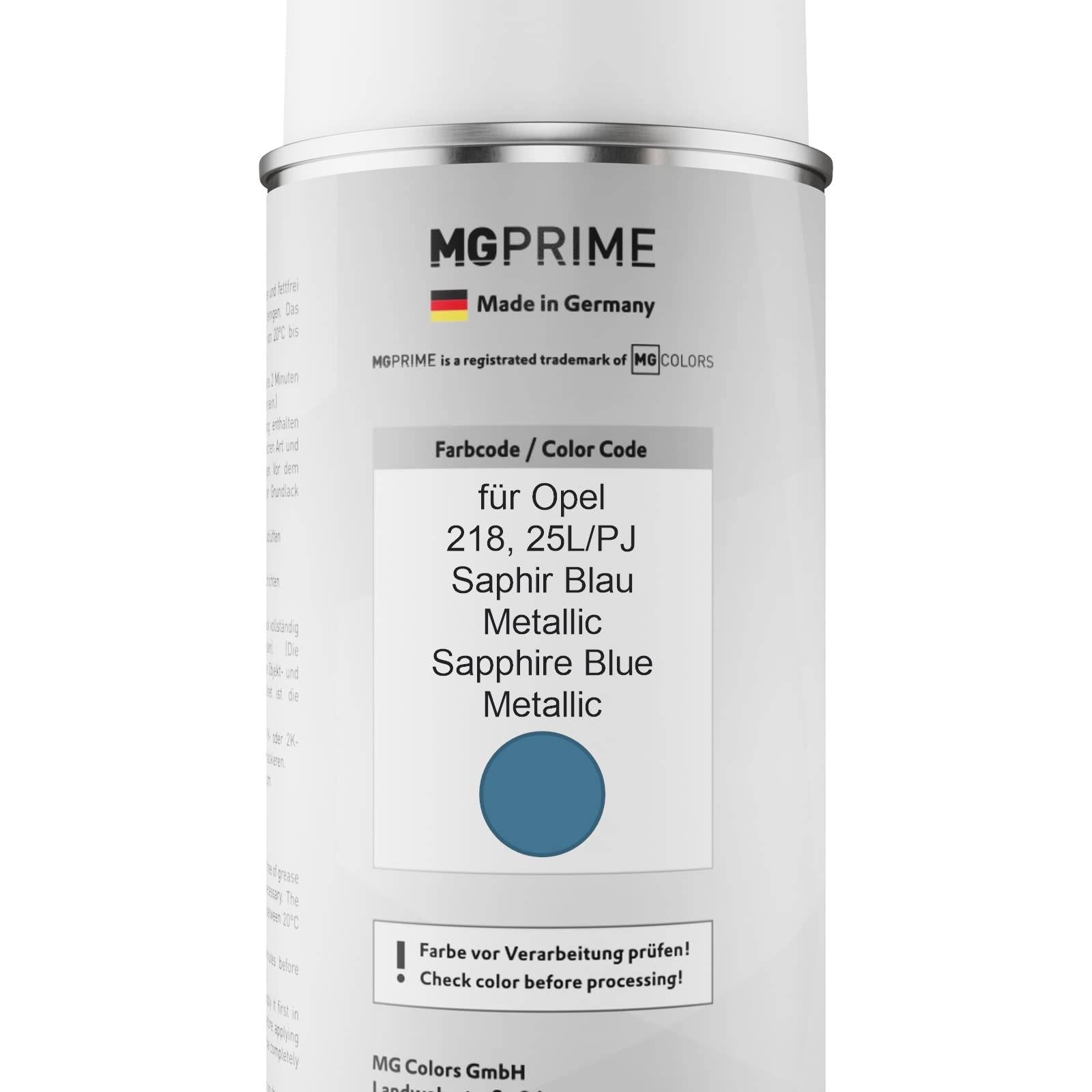 Penture Voture Pot Pour Opel 218 25L PJ Saphr Blau Metallc Base 0,5l 4062149078612 | EBay