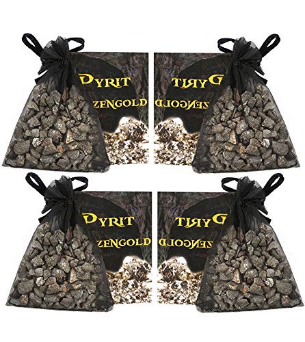 CXD-GEM Iron Pyrite Stone Collection Pack 1/2 lb Natural Pyrite Fools Gold Small Stones from Peru