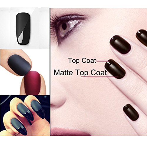 Kanorine Matte Top Coat & Base Coat UV LED Soak Off Gel Nail Polish Lacquer Manicure