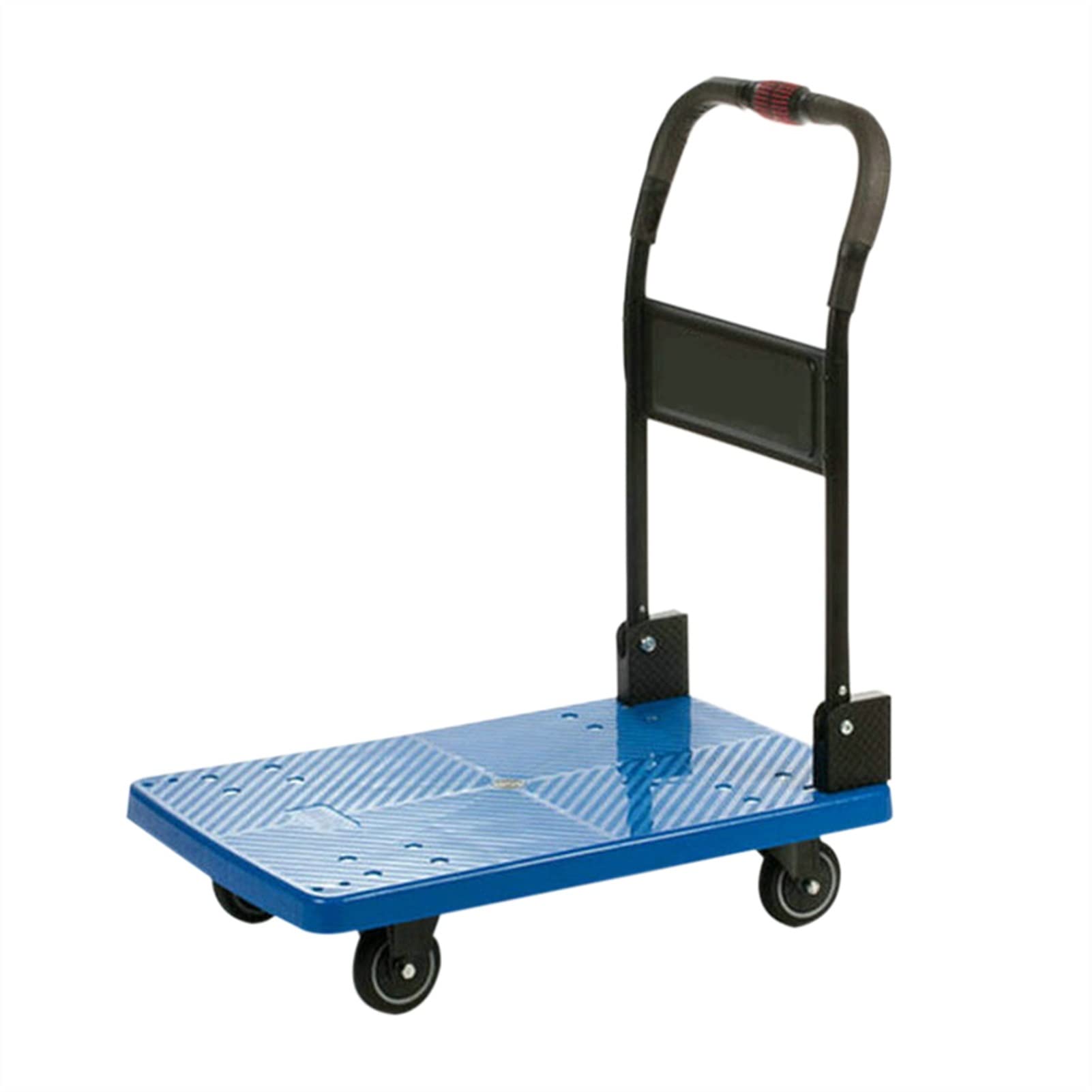 Hand carts, Flatbed Trolley, Foldable cart with Wheels,Folding Hand(Blue,90 * 60cm)