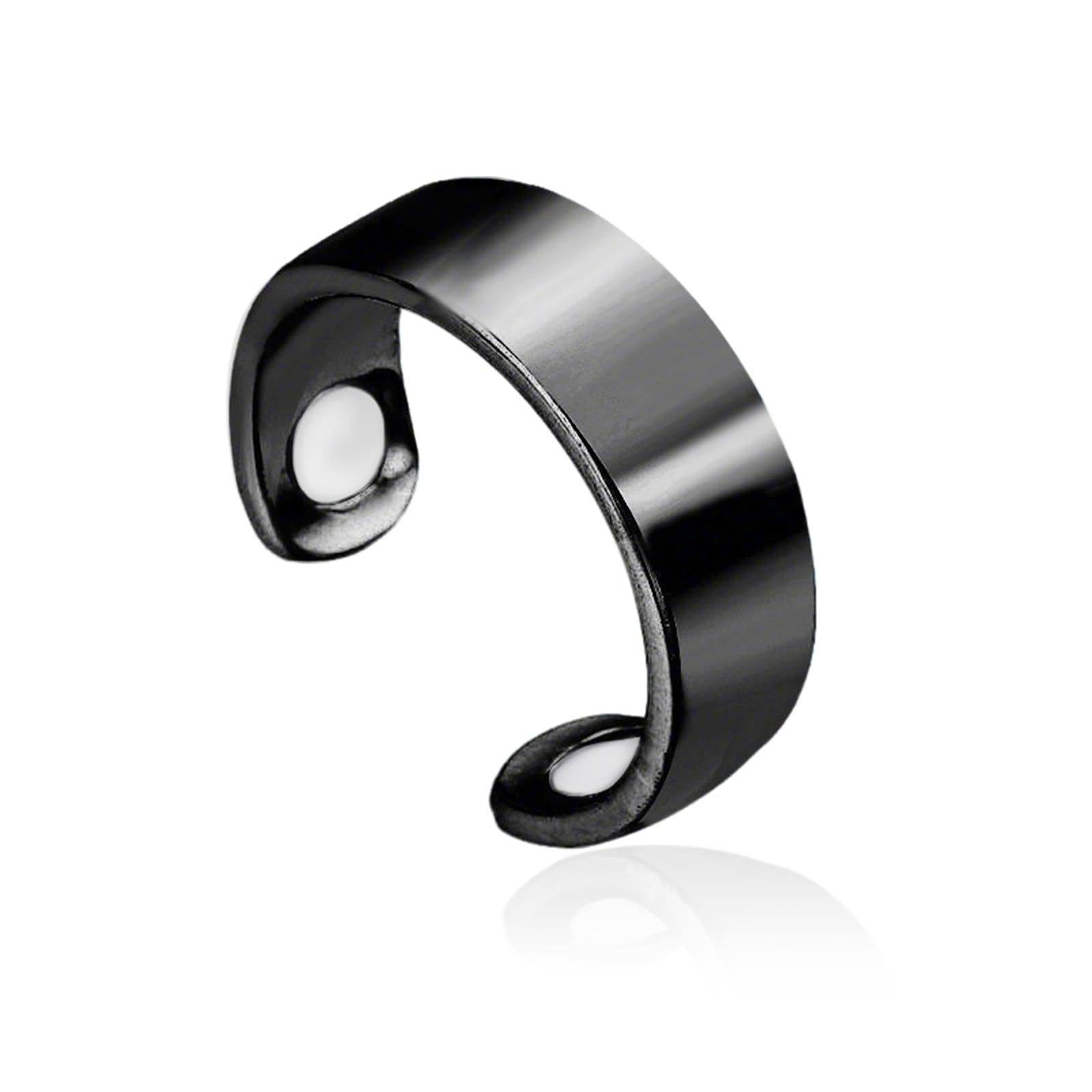 Zecimi Magnetring Silber, 2026 Neu Einfach/Herz/Blätte/Blume Anti Stress Ring mit 2X Stärker Magnetkraft, Offen Verstellbar Vital Ring zur Gewichtsabnahme, Mode Fidget Ring zur Förderung Schlaf
