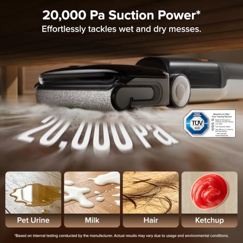 Image of roborock F25 BX Gen 2 Wet Dry Vacuum Cleaner, Cordless Vacuum Mop Combo | 194F Hot Air Flash Drying & Self Cleaning, Zero-Tangle Wet Floor Mop for Hard Floor, 20000Pa Electric Mop with 180 Lie Flat