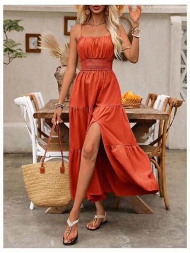 Image of BEAUDRM Women's Summer Maxi Dresses Boho Dresses Beach Vacation Sundresses | Fall Wedding Guest Dress, Summer Dresses for Women, Vacation Summer Outfits, Flowy Dresses