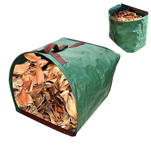 HASAIKA® Sacos de Jardín, Sacos De Jardín Con Asas, Jardineria de Sacos, Diseño en forma de pala, plegable, adecuado para recoger hojas y malas hierbas en jardines, 150 L