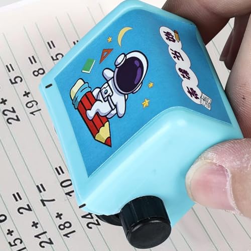 Image of Math Roller Stamp - Addition, Subtraction, Multiplication & Division Practice | Educational Math Tool for Kids | Classroom & Home Learning | Rubber Stamp