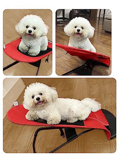 Canapé à bascule pliable rouge pour chiens et chats de petite taille
