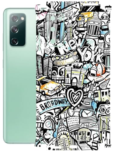 Image of AtOdds - Full Body Back Screen Guard Protector Film - Lamination Wrap Skin Sticker Compatible with Samsung Galaxy S20 FE | Scratchproof Matte Finish (Graffiti 26)