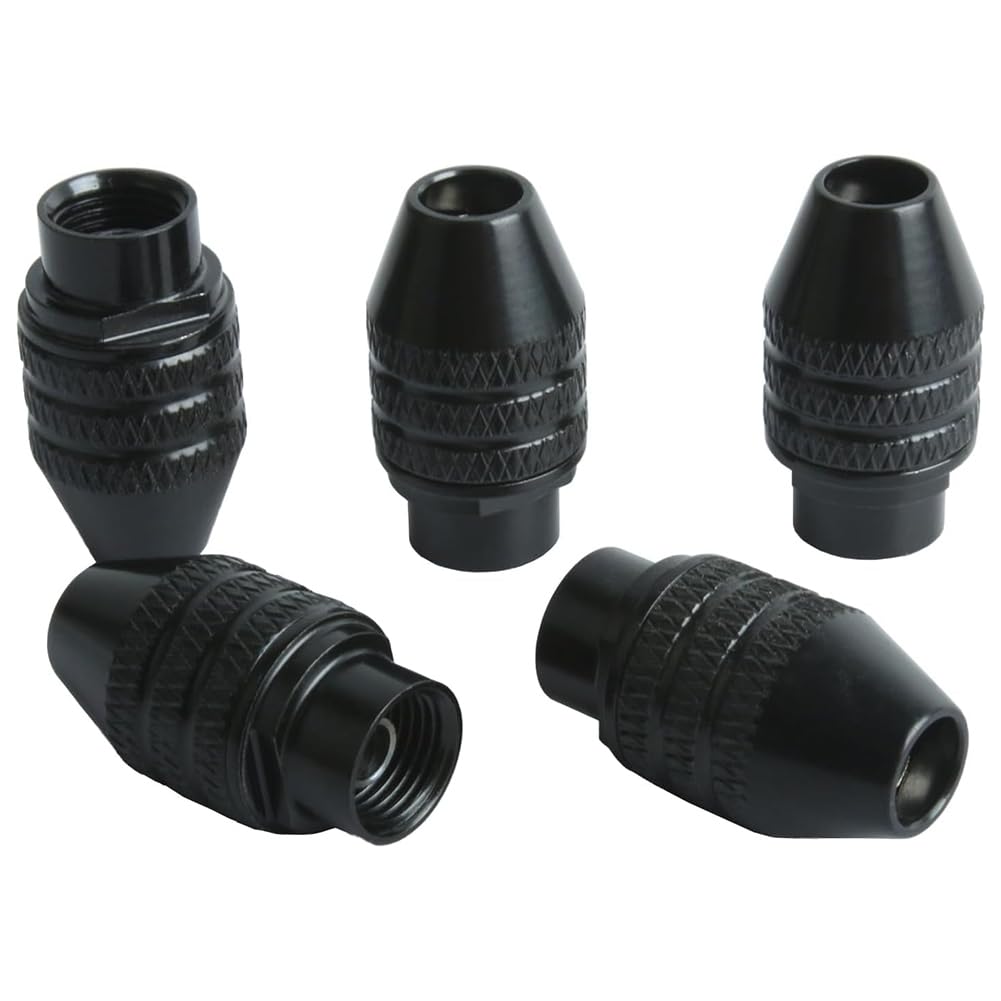 Jnchdghwa As Shown 5Pcs M8 M7 Mini Keyless Drill Chuck, 0.3-3.2Mm Clamping Range, Quick Change For Diy Woodworking