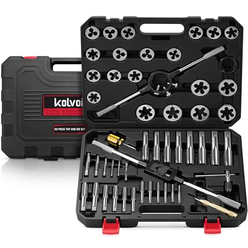 Kolvoii 52-Piece Large Metric Tap and Die Set, M6-M24...