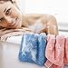 Cleanbear Face-Cloth Washcloths Set,100% Cotton, High Absorbent, 6-Pack 6 Colors, Size13 x13-deep Color