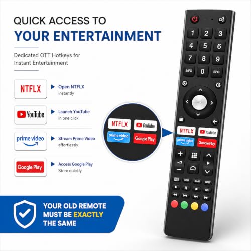 Image of K2 Original BPL Remotes Compatible for BPL Smart Android TV - Suitable for 4K LED UHD HD Models | with OTT Hotkeys | Without Voice Command | 2 Years Warranty