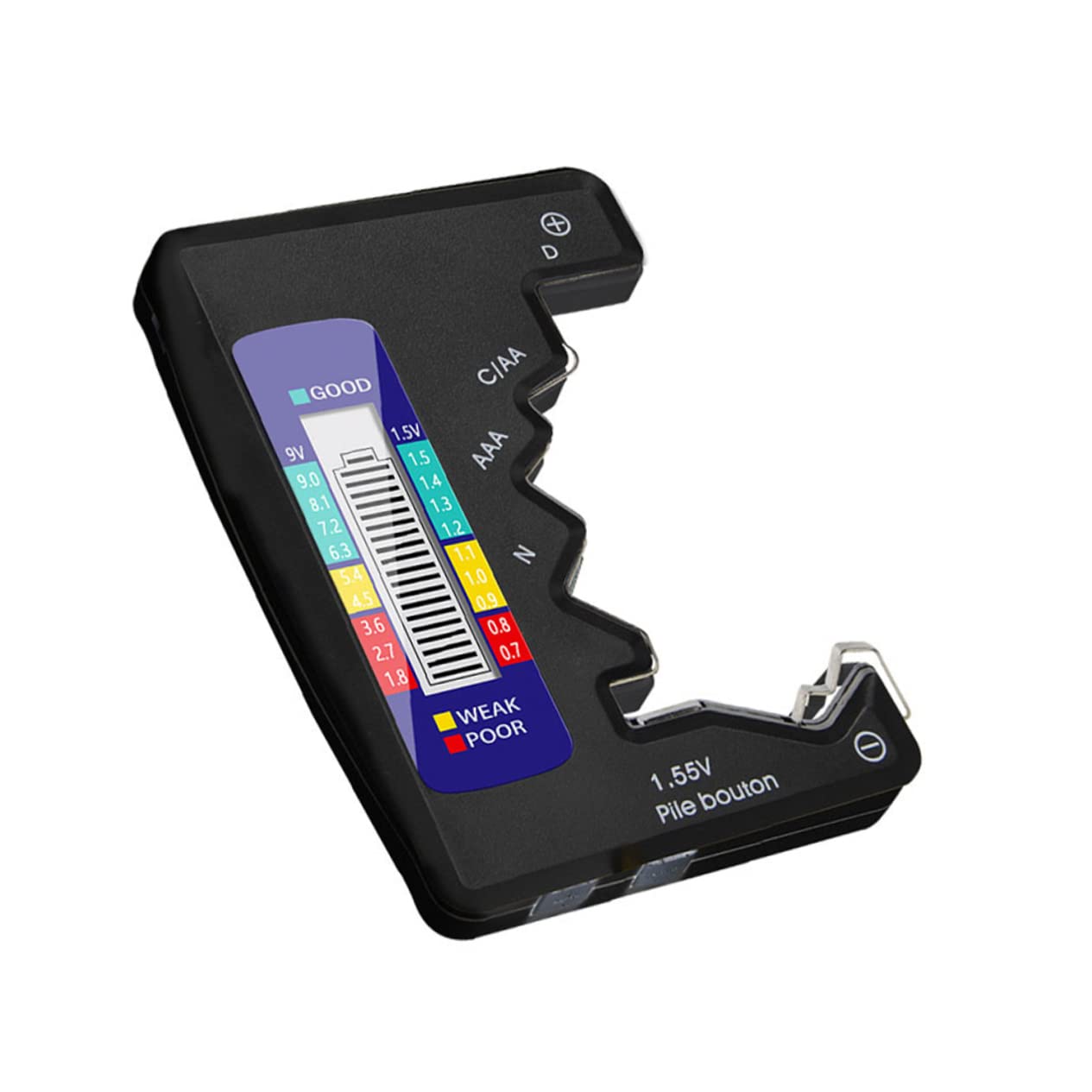 Lurrose 1 PC Digital Battery Tester Battery Check Device Lightweight and Portable Design Easy to Use with Result Display