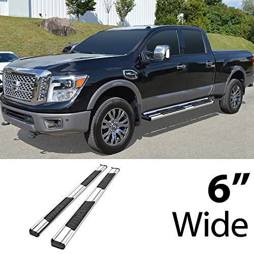 Estribos Espejo Pulido Compatible Nissan Titan 2004-2024 miniatura 2