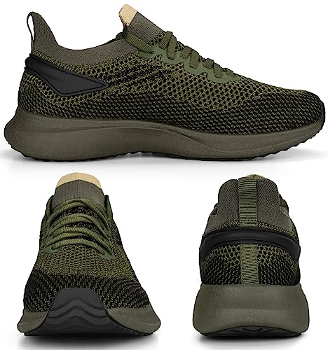 Image of Abboos Sneakers for Women Walking Shoes Womens Comfy Tennis Memory Foam Gym Workout Athletic Nursing Running Work Shoes Green Size 5.5