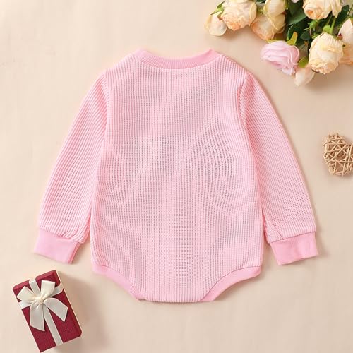 Amiblvowa Newborn Infant Baby Girl Oversized Sweatshirt Bubble Romper Crewneck Lucky Onesie St Patricks Day Clover Outfit2