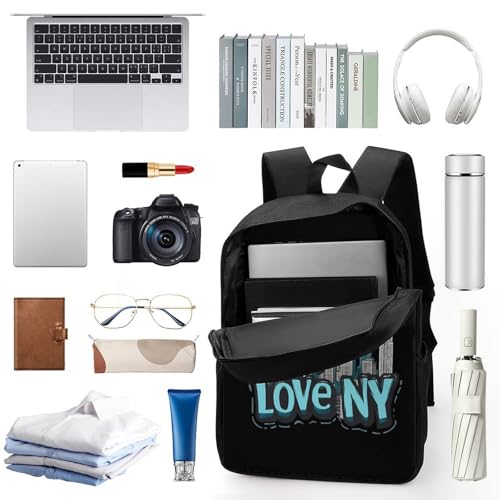 I Love New York 17 Inch Backpack Classic Travel Daypack with Adjustable Shoulder Straps for Men Women3