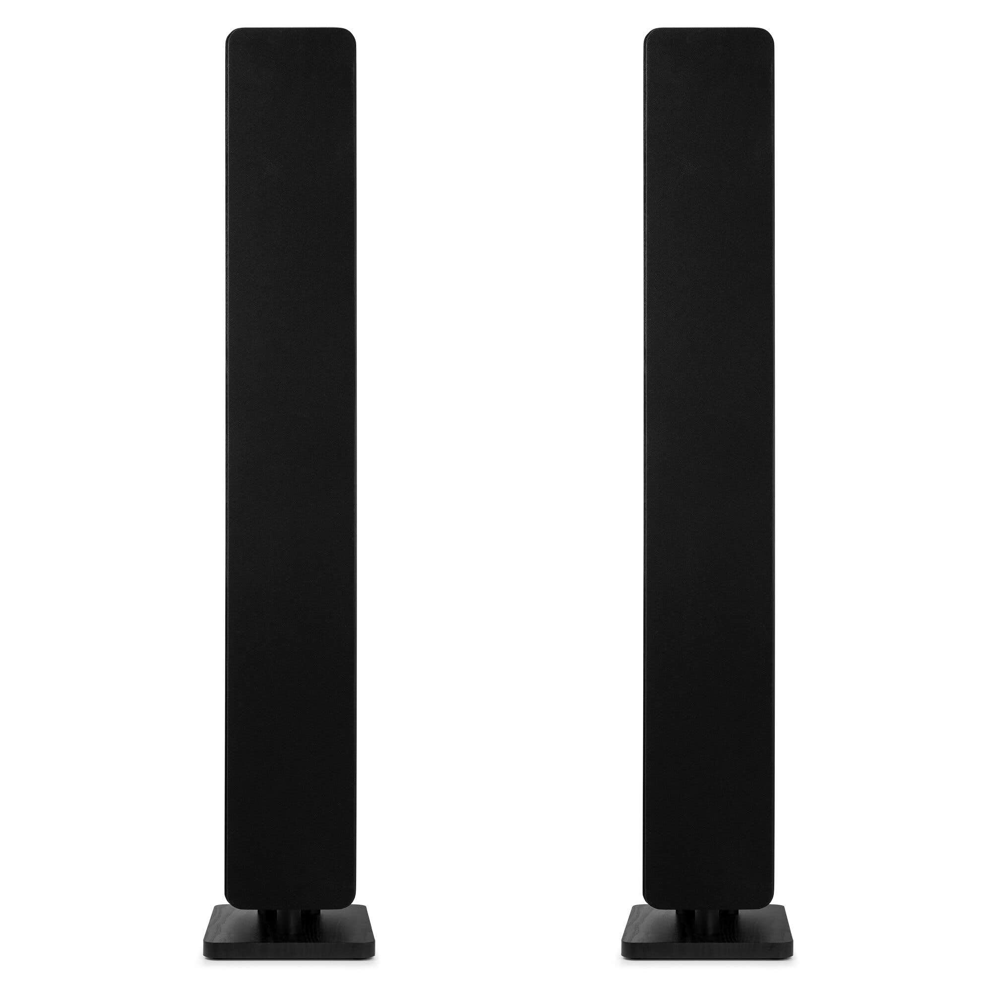 Audizio ARCO Tours de Son Hi-FI Stéréo 320W avec Amplificateur - Paire d’Enceintes Colonnes Noires, BT, USB et Optique - Installation Hi-FI Complète pour Salon, TV et Musique