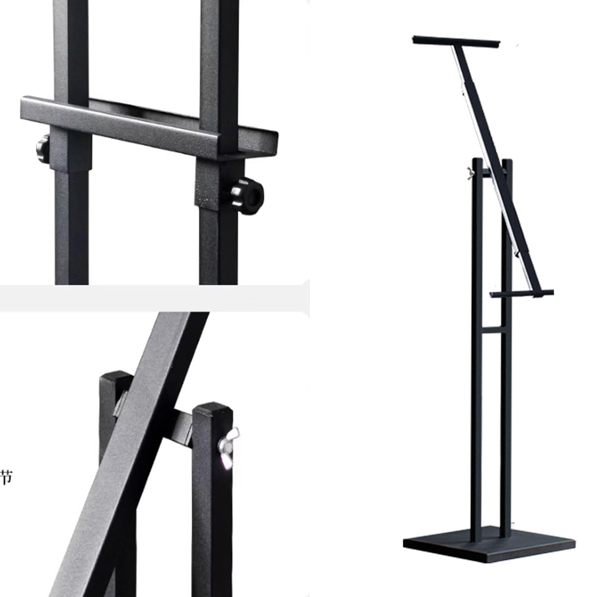 Schwarz A4 Einstellbare Zeichen Halter Stand - Aluminium Sockel Poster - für Hochzeiten, Ausstellungen, Einzelhandel Geschäfte & Restaurant Menüs,Schwarz