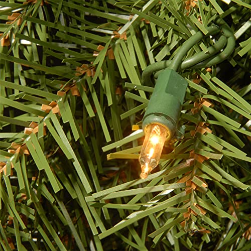 9-Foot Pre-Lit Artificial Christmas Garland, Green Norwood Fir - White Lights (Plug In)