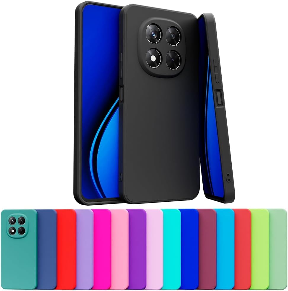 Capa Capinha Case Compatível Xiaomi POCO X7 Silicone Aveludada Com Proteção De Câmera (PRETO)