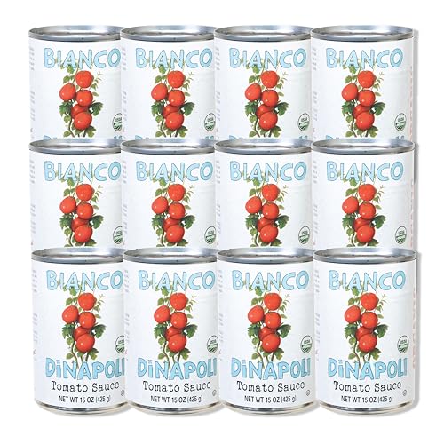 Bianco DiNapoli Organic Tomato Paste, 6 Oz (Pack of 12), Vine Ripened California Grown Tomatoes, Canned Tomato Paste for Soups, Sauces, Pasta and More