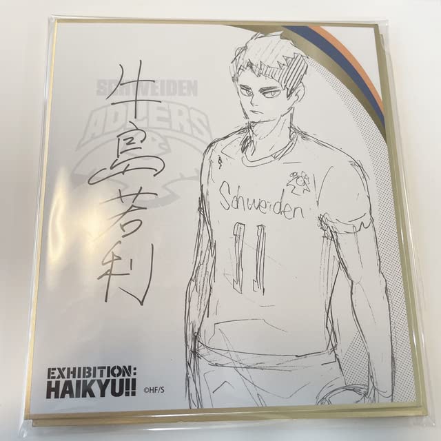 Amazon.co.jp: ハイキュー サイン色紙 牛島若利 ハイキュー 原画展
