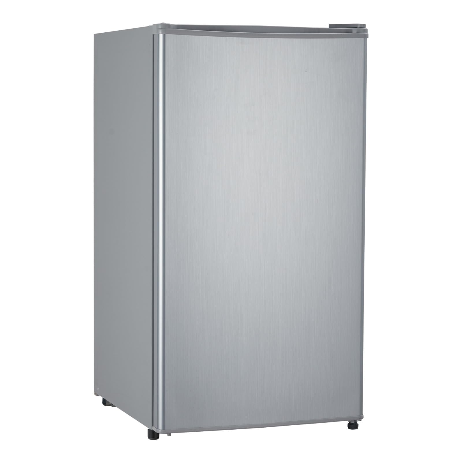 Mini Fridge With Freezer - 4.3 Cu.Ft, Adjustable Thermostat, Reversible Single Door, Ideal for Dorm, Office, Rv, Garage, Apartment, Grey