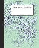  Composition Notebook: Wide Ruled Notebook  Indigo Blue Sage Green  Lined Journal  100 Pages  7.5 x 9.25\