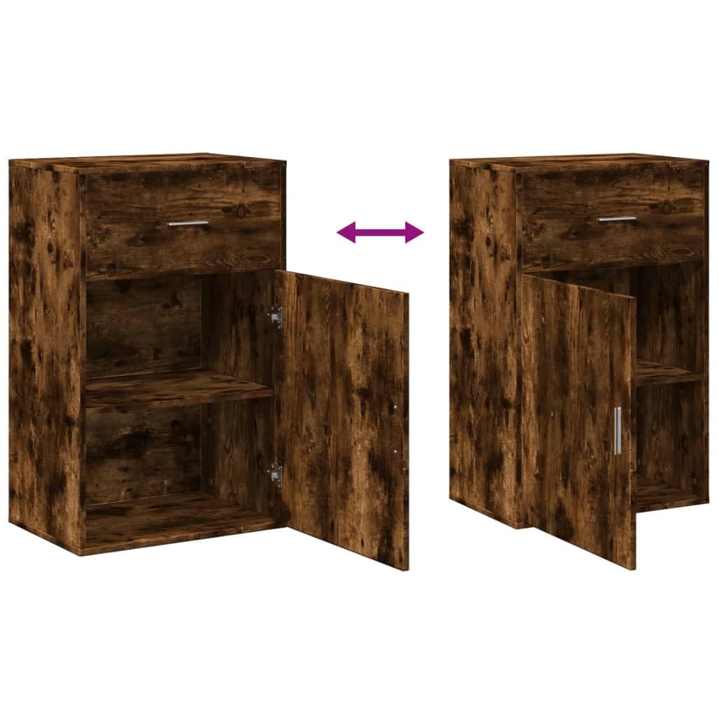 Mobile in legno con cassetto e 2 scomparti, organizer moderno per soggiorno, ufficio, balcone, 56,5 x 39 x 90 cm