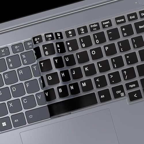Image of Saco Laptop Keyboard Cover Silicone Protector Skin Compatible for 2025-2023 Lenovo ThinkBook 14 G6 G7 G8 G9 14-inch Laptop, ThinkBook 14 Gen 6 /7 /8 /9 Keyboard Protector Skin- Black