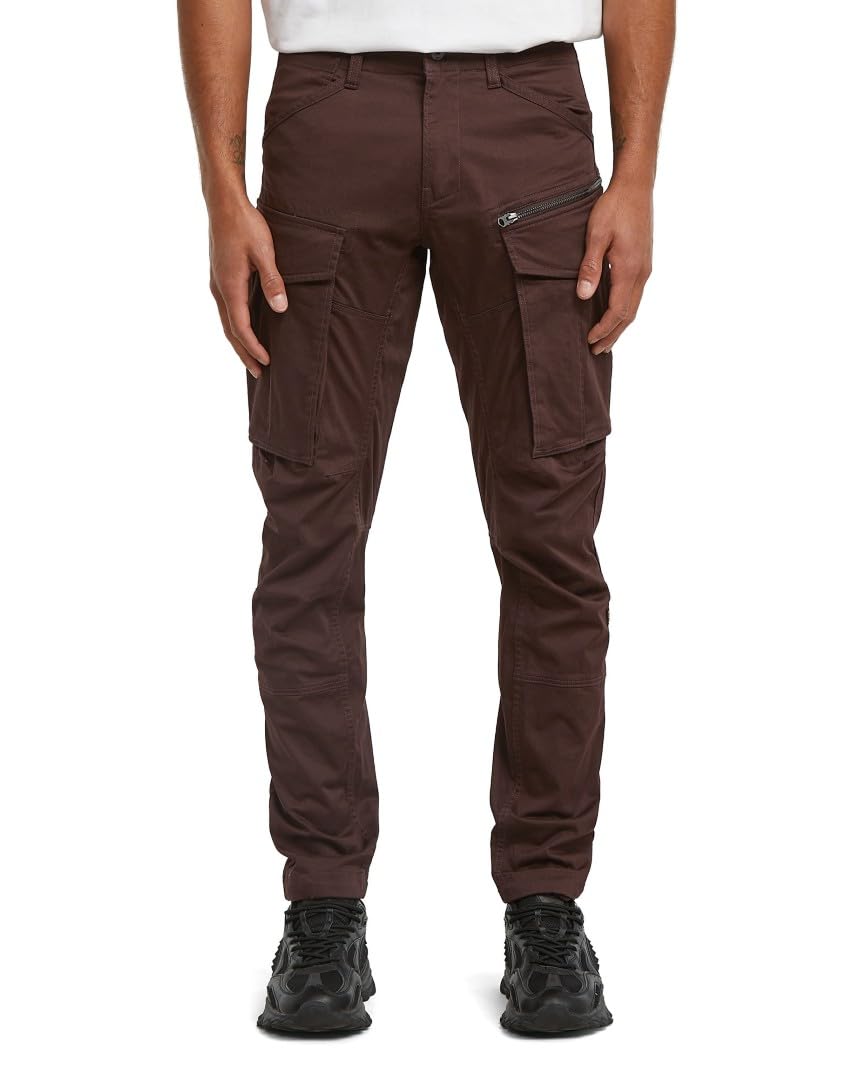 G-STAR Rovic Zip 3D Regular Tapered spodnie, Brązowy (Chocolate Plum D02190-5126-g692), 38W / 34L