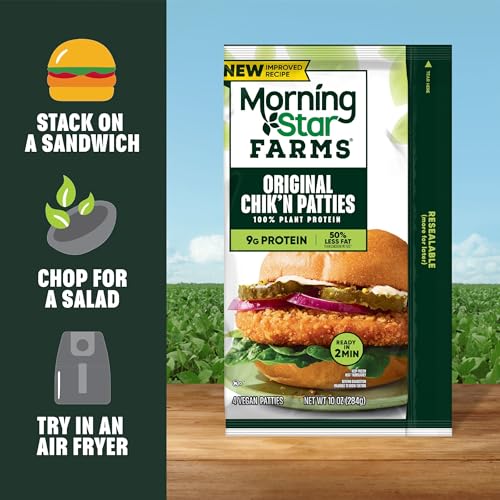 Morningstar Farms HENGULUS Chik'N Patties, Vegan Plant Based Protein thumb #3