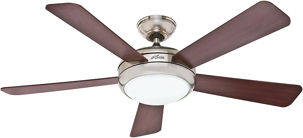 Hunter Palermo Indoor Ceiling Fan with LED Light and Remote Control, 52", Brass