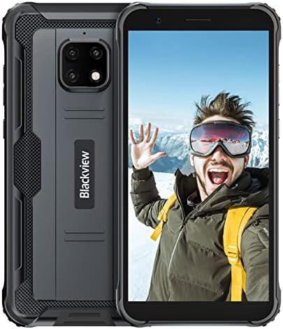 Blackview BV4900 Pro Rugged Smartphone, Android 12.0 Telefono Robusto, 7GB RAM+64GB ROM/128GB Espandibili, 5,7 Pollici HD+ Cellulare Militare, Batteria 5580mAh, Dual SIM 4G, Face ID/GPS/NFC