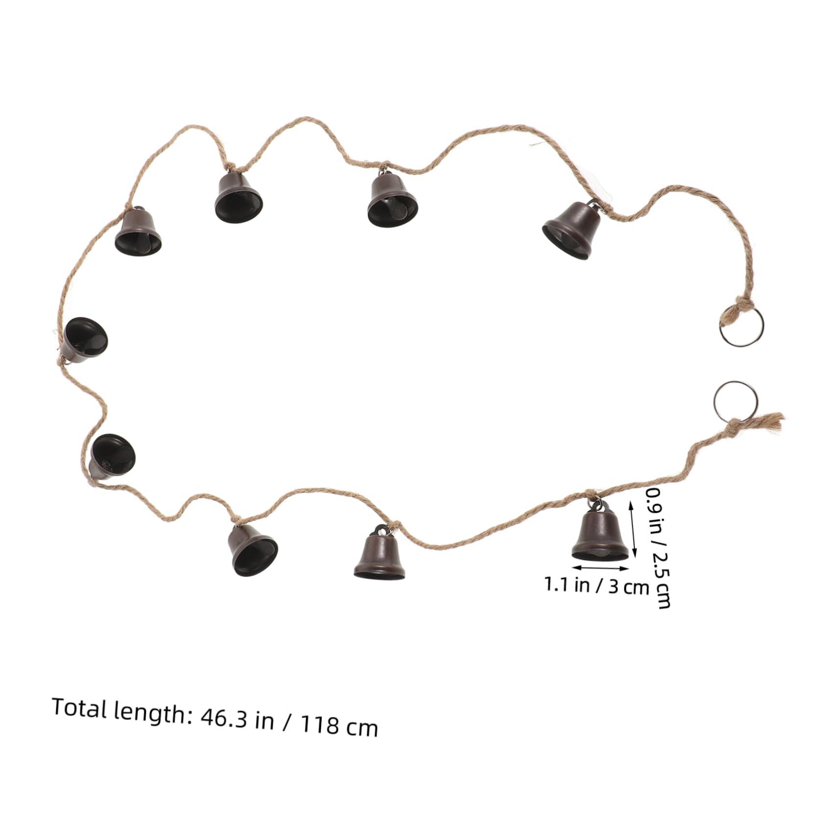 Garneck String Small Bells for Crafts Vintage Bells Wind Chimes Iron Rain Bell