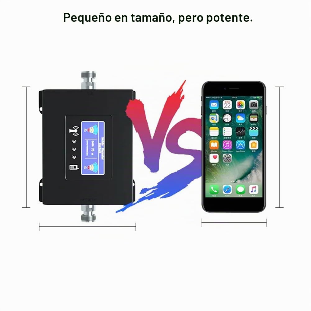 Amplificador de Señal Móvil de Doble Banda gsm 900-1800 MHz, Repetidor de Señal 3G, 4G y LTE.
