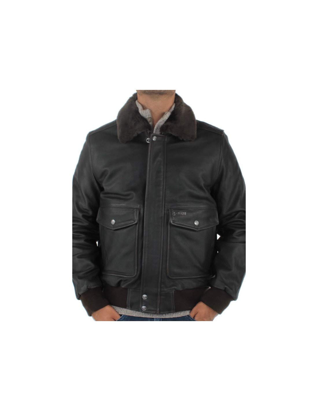 Schott NYC Kurtka męska, Brązowy (Anthic Brown 80), XL