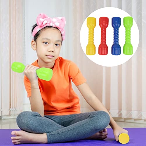 Vanzack Children Hand Dumbbells Plastic Dumbbells Ergonomic Children Exercise Fitness Barbells Hand Weights Kindergarten Fun Gift For Kids, 4 Pieces #TOP5