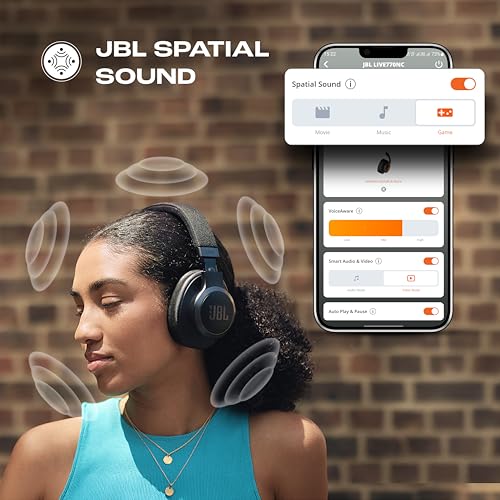 JBL Live 770NC Wireless Over Ear Headphones Black - Image 7