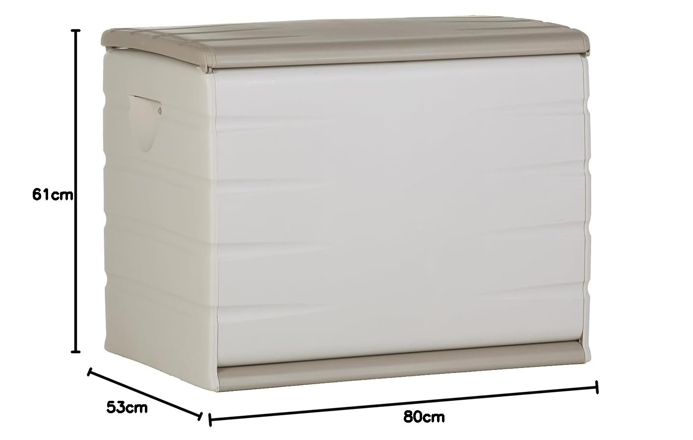 Plastiken Space Save Baúles, Plástico, Beige, 80x61x53 cm