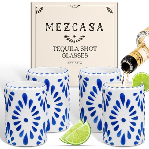Talavera Shot Glasses — 100% Handmade Ceramic Tequila Shot Glasse...