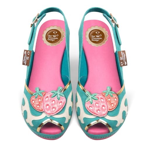 Image of Hot Chocolate Design Funky Women's Peep Toe Wedge Sandals