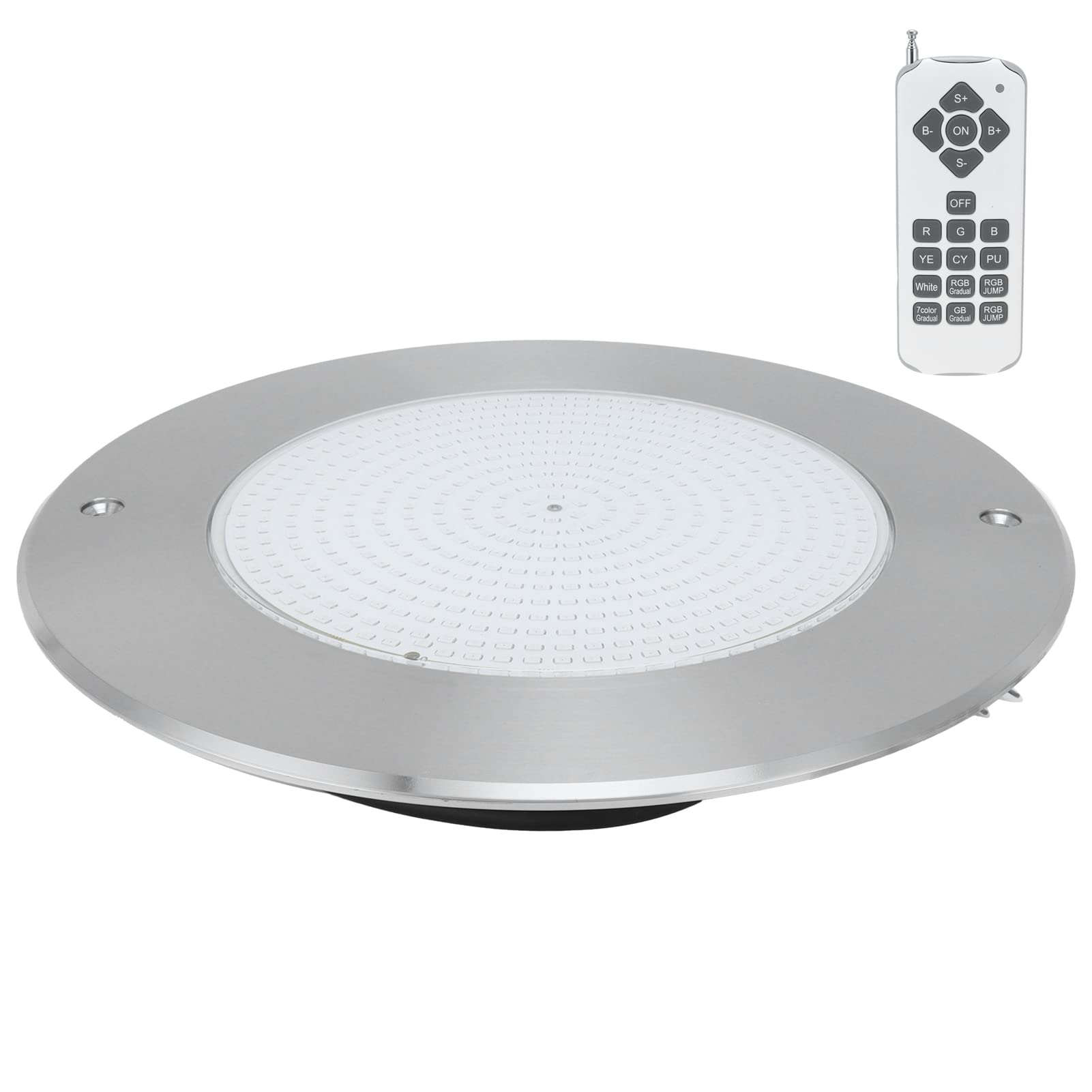 Akozon IP68-LED-Unterwasserleuchte, 25 W, Bunte Wand-Schwimmbadleuchte mit Steuerung, IP68-LED-Unterwasserleuchte