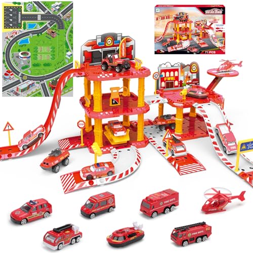 deAO Extra-Large Fire Station Playset