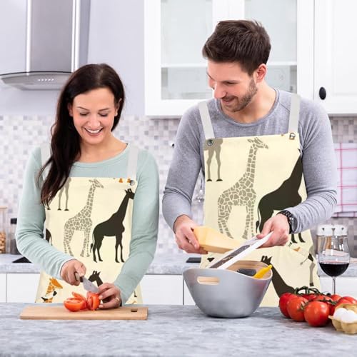Tablier de cuisine multicolore avec broches d'ajustement pack de 2 - 6